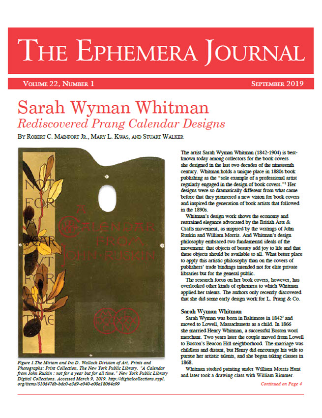 The Ephemera Journal - September 2019