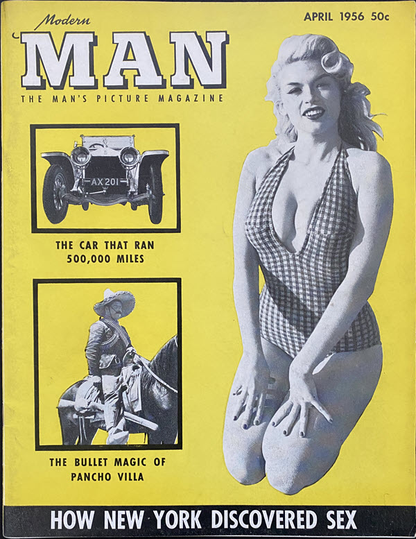 Mansfield on the cover of Modern Man