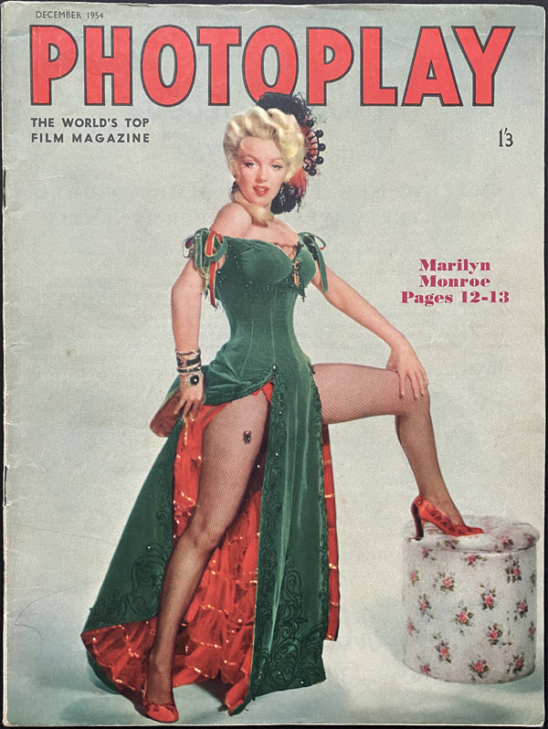 Photoplay magazine, Dec 1954, features Monroe