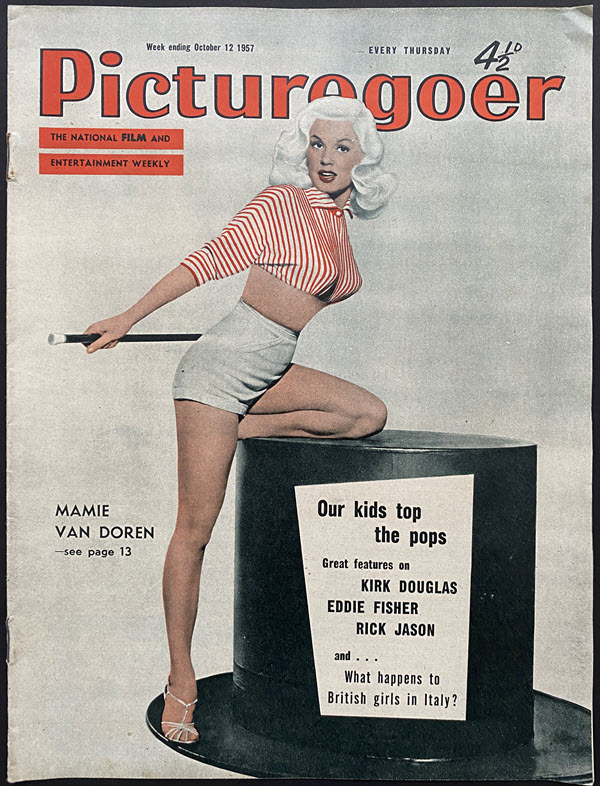 Van Doren on the cover of the British weekly magazine Picturegoer
