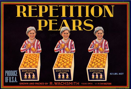 Crate Label Art - Repetition Pears